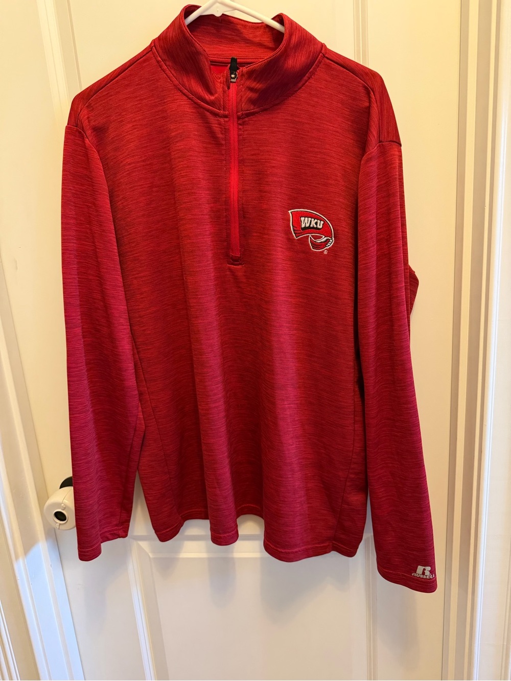 Western Kentucky WKU Russell Athletic 1/4 Zip Pullover XL Red Performance